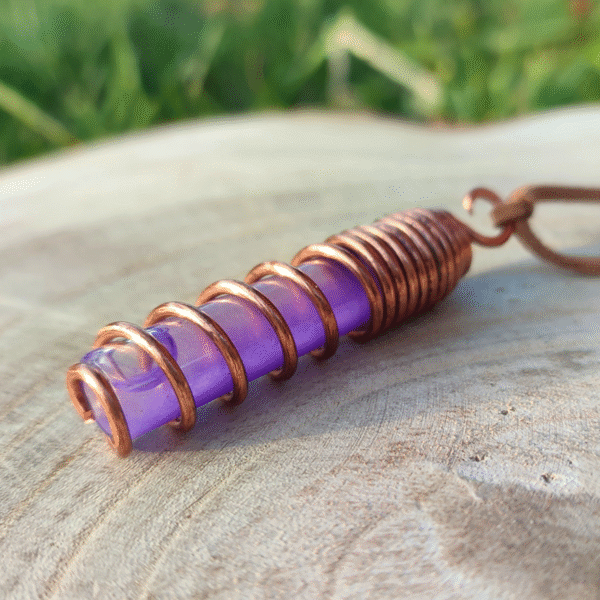 Amulet GANS CO2/ZnO + kwarce/minerały - FIOLET