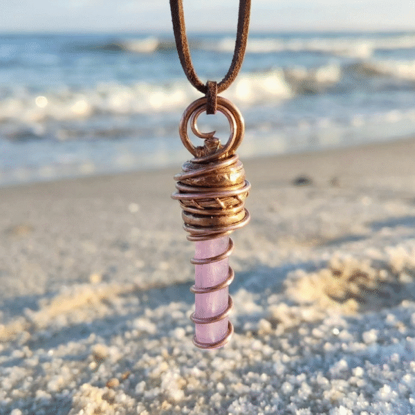 Amulet z GANSem CO2/ZnO - FIOLET - brąz - miedź