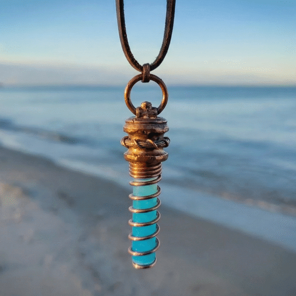 Amulet z GANSem CO2/ZnO - TURKUS - brąz - miedź